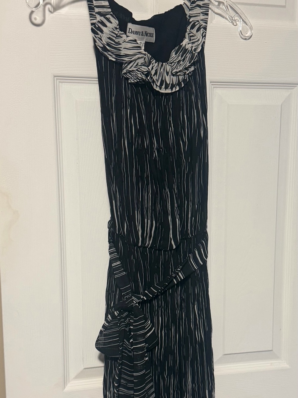 Danny & Nicole Black and White Patterned Maxi Skirt